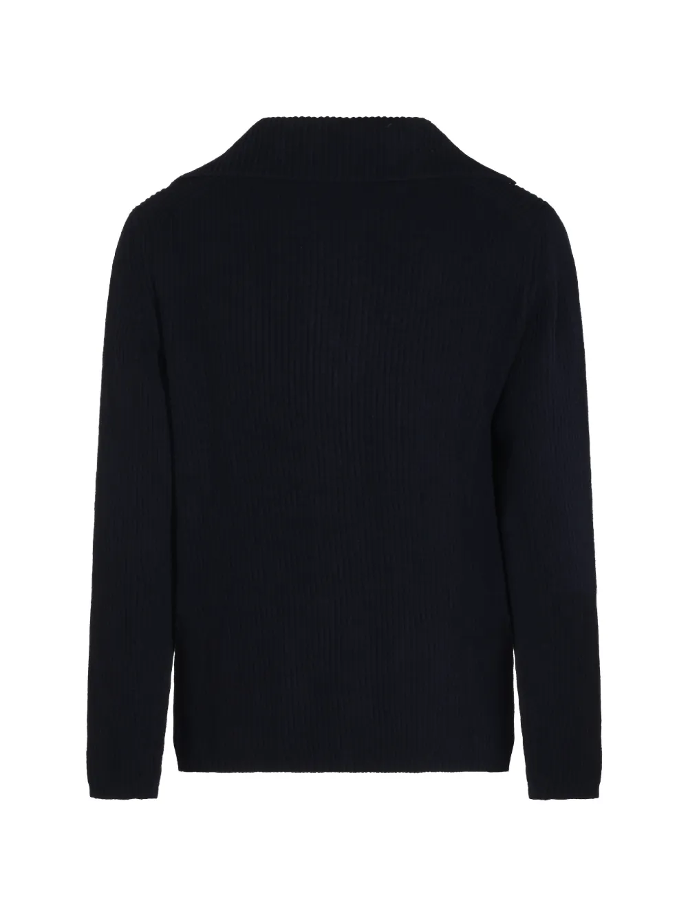Altea ribbed-knit notched-lapels cardigan Blauw