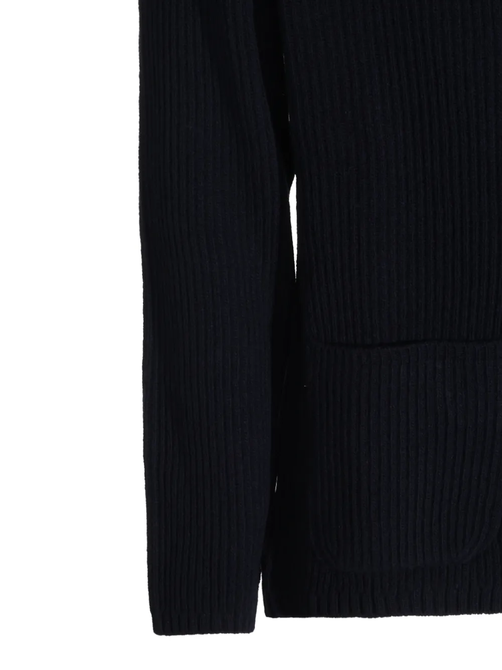 Altea ribbed-knit notched-lapels cardigan Blauw