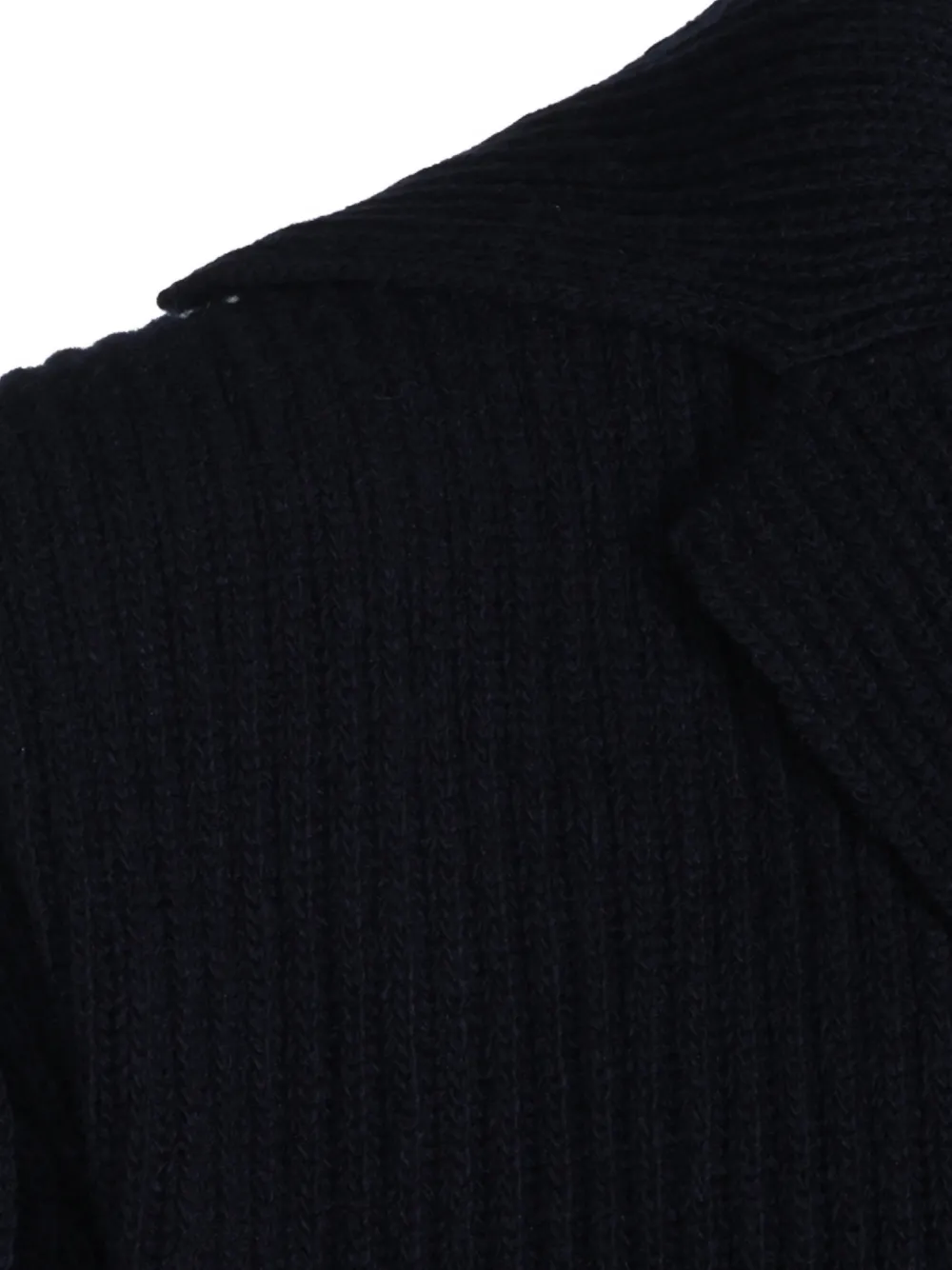 Altea ribbed-knit notched-lapels cardigan Blauw