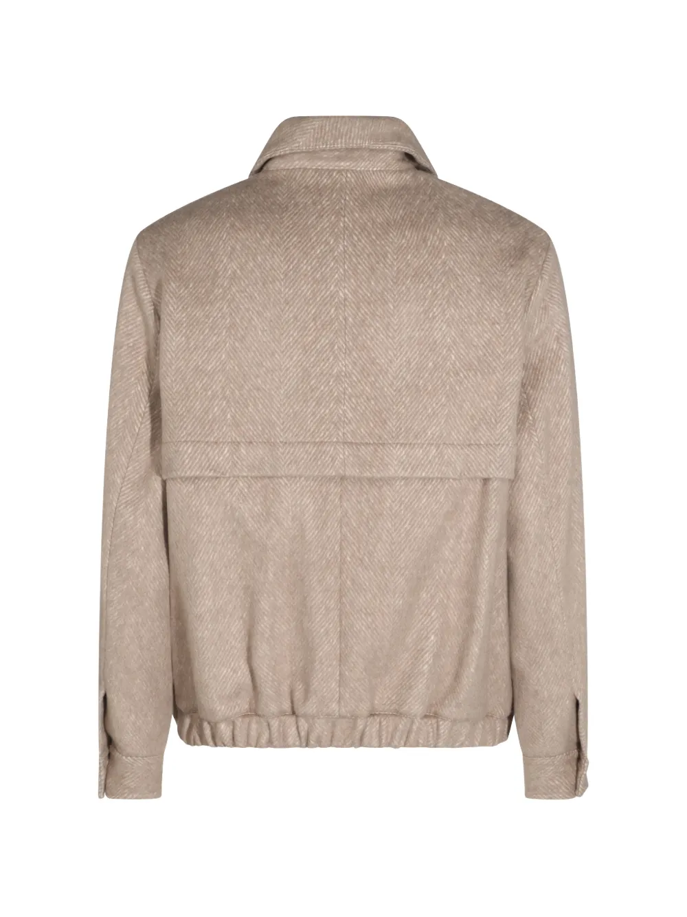Altea Arden herringbone-pattern zip-up jacket Beige
