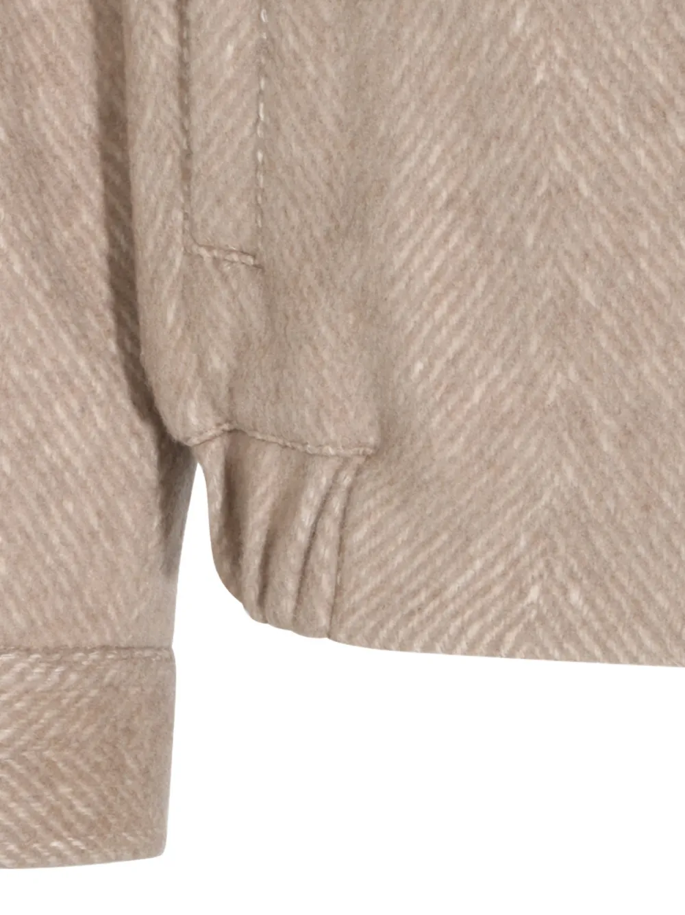 Altea Arden herringbone-pattern zip-up jacket Beige