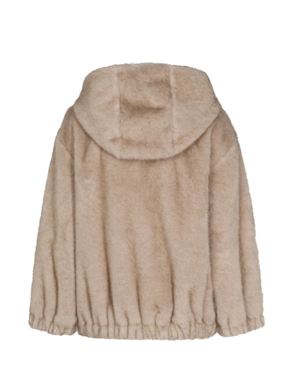 Antonelli hooded faux-fur jacket Beige
