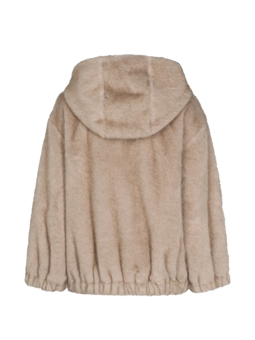 Antonelli hooded faux-fur jacket Beige
