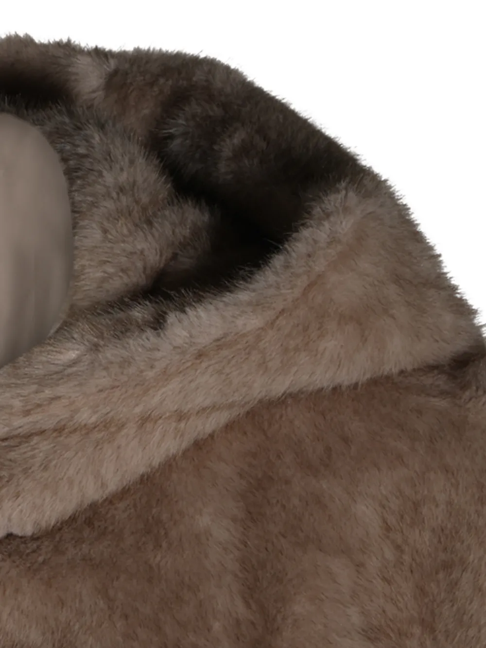 Antonelli hooded faux-fur jacket Beige