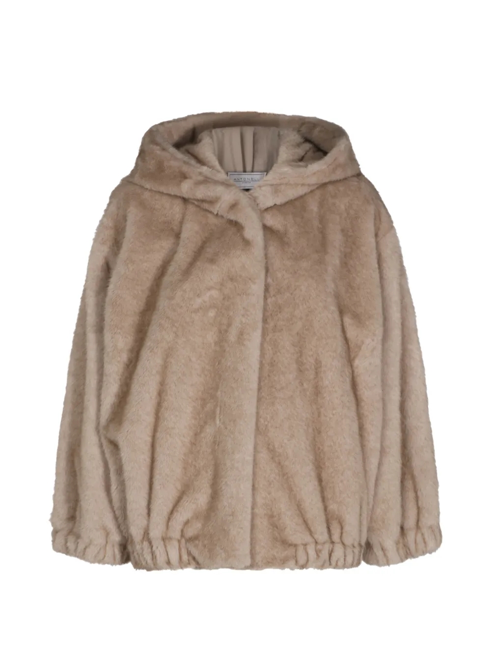 Antonelli hooded faux-fur jacket Beige