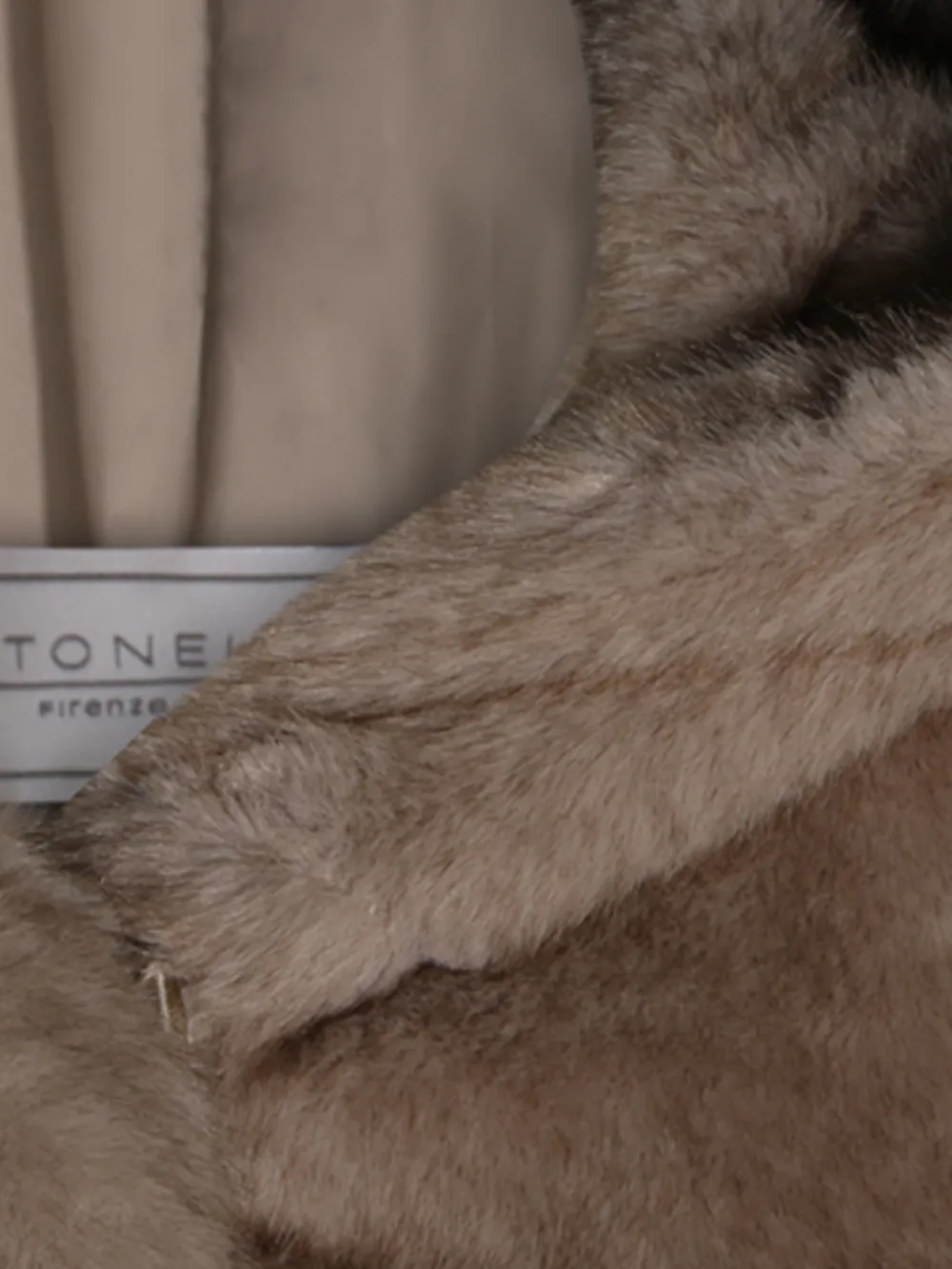 Antonelli hooded faux-fur jacket Beige