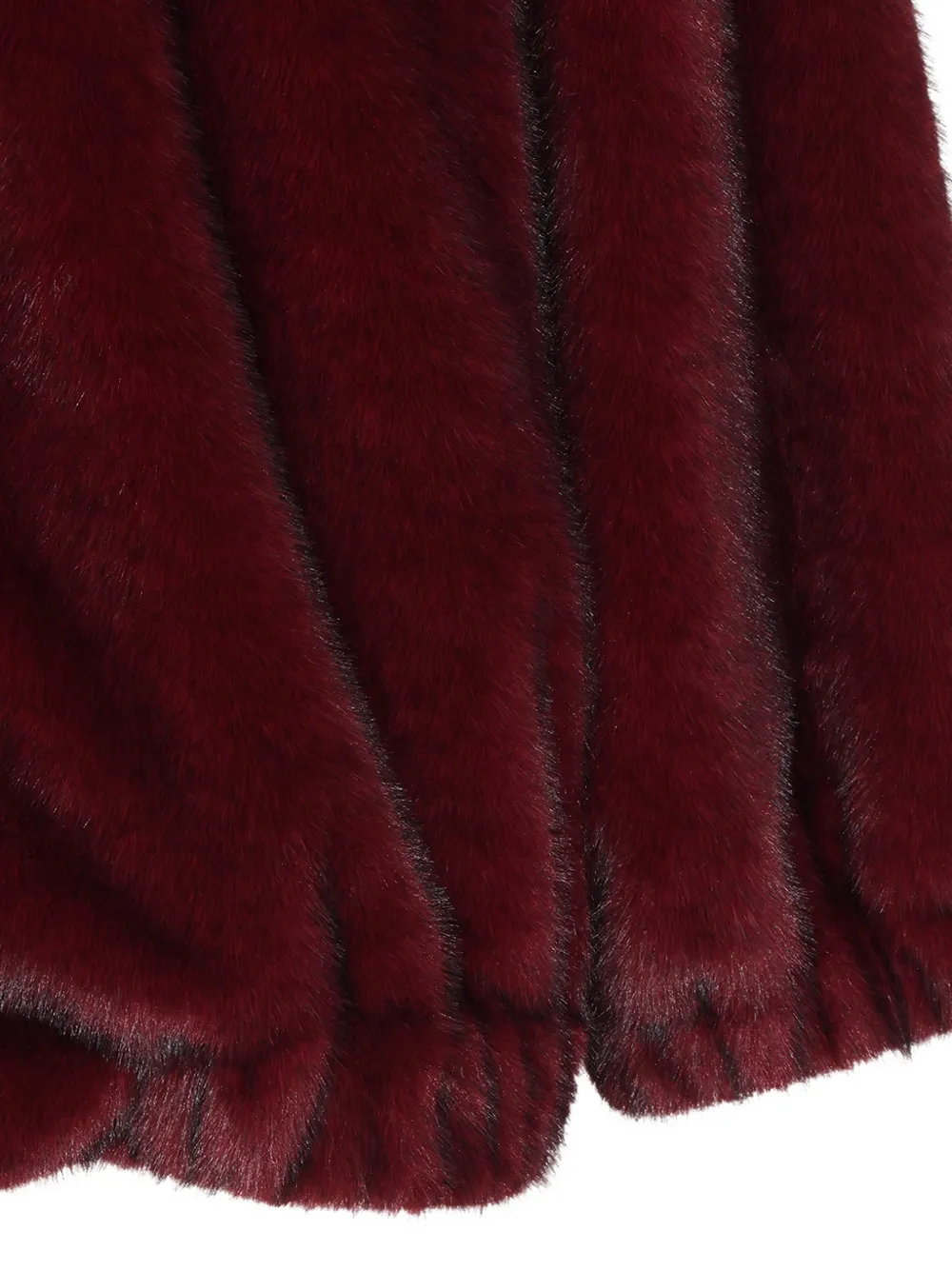 Antonelli faux-fur hooded coat Rood
