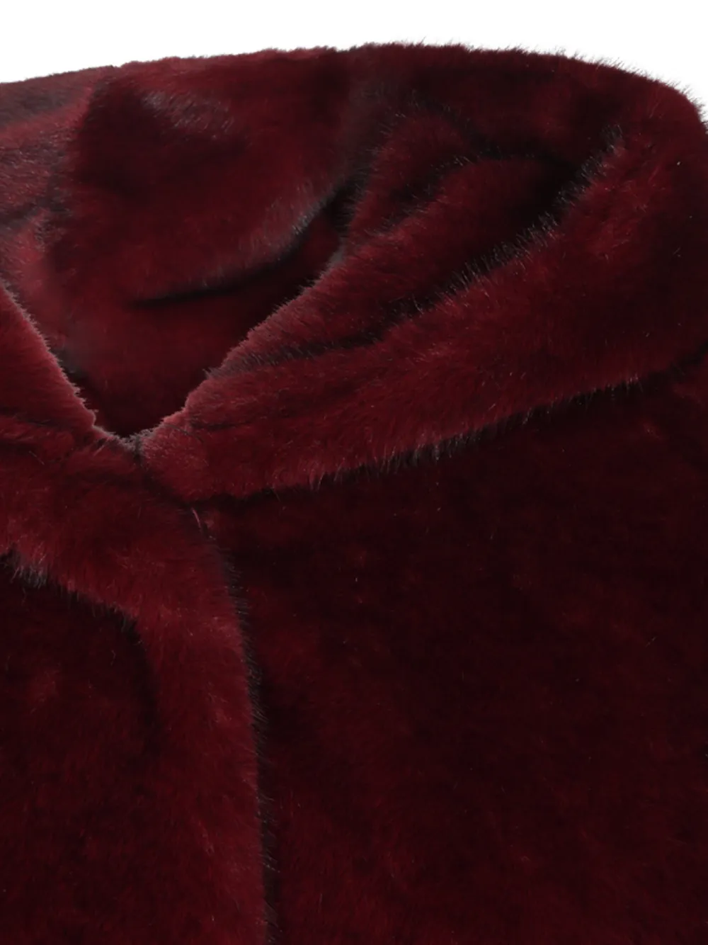 Antonelli faux-fur hooded coat Rood