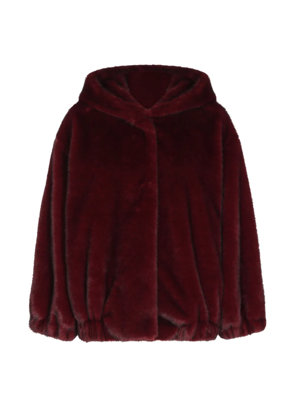 Antonelli faux-fur hooded coat Rood
