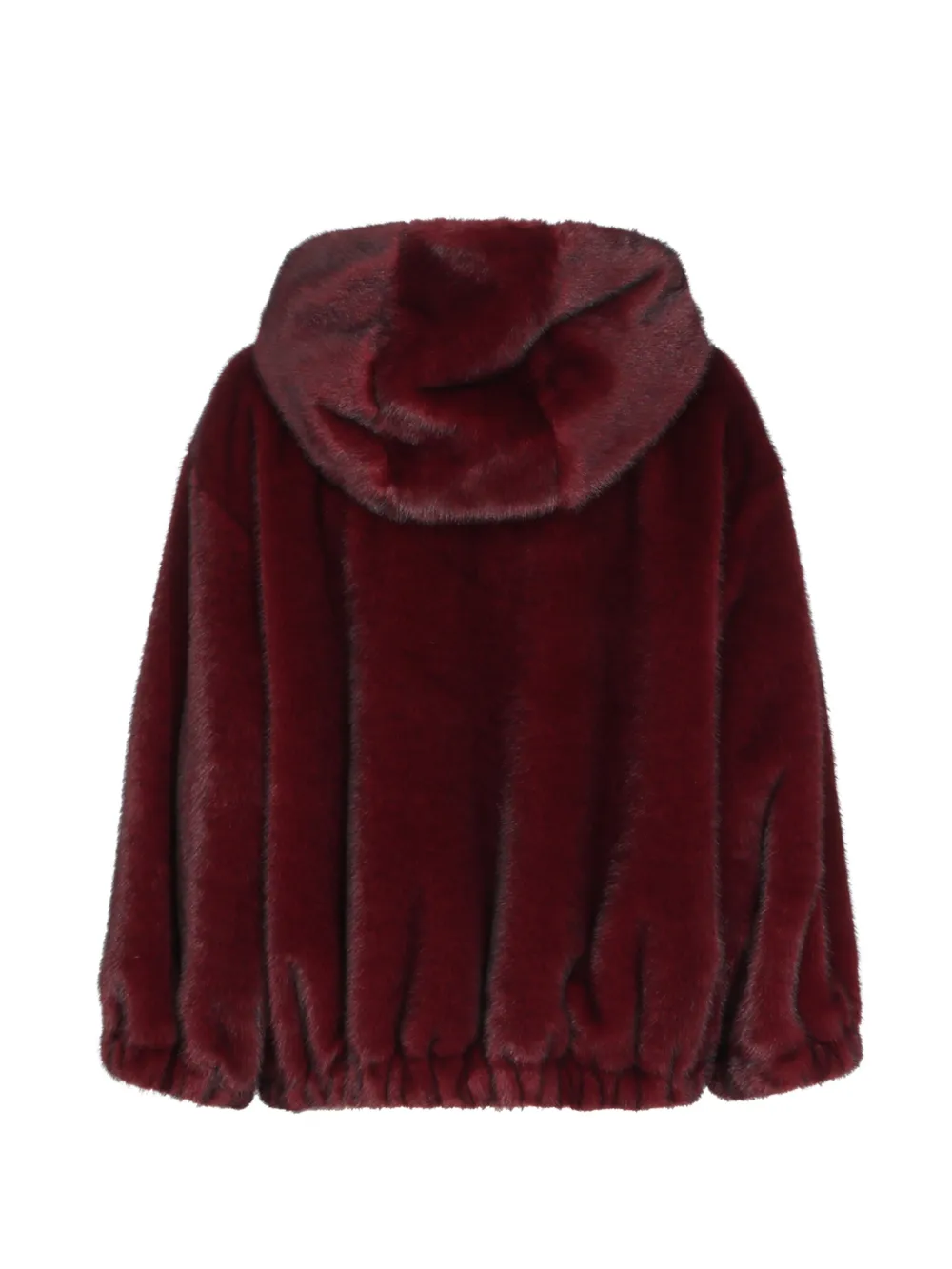 Antonelli faux-fur hooded coat Rood