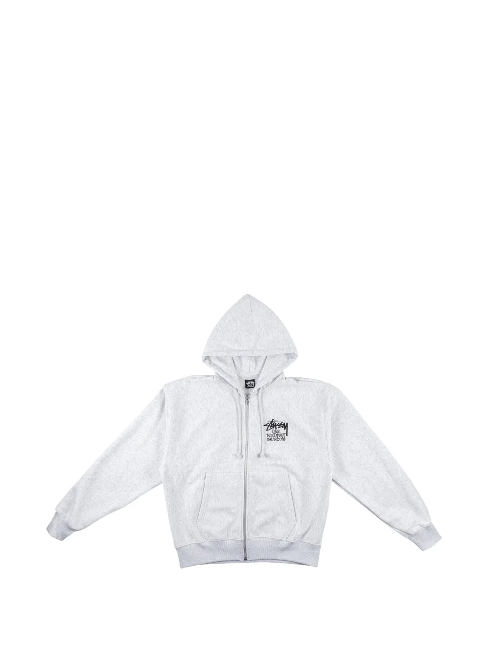 Stüssy Dover Street Market Los Angeles zip-up hoodie Grijs
