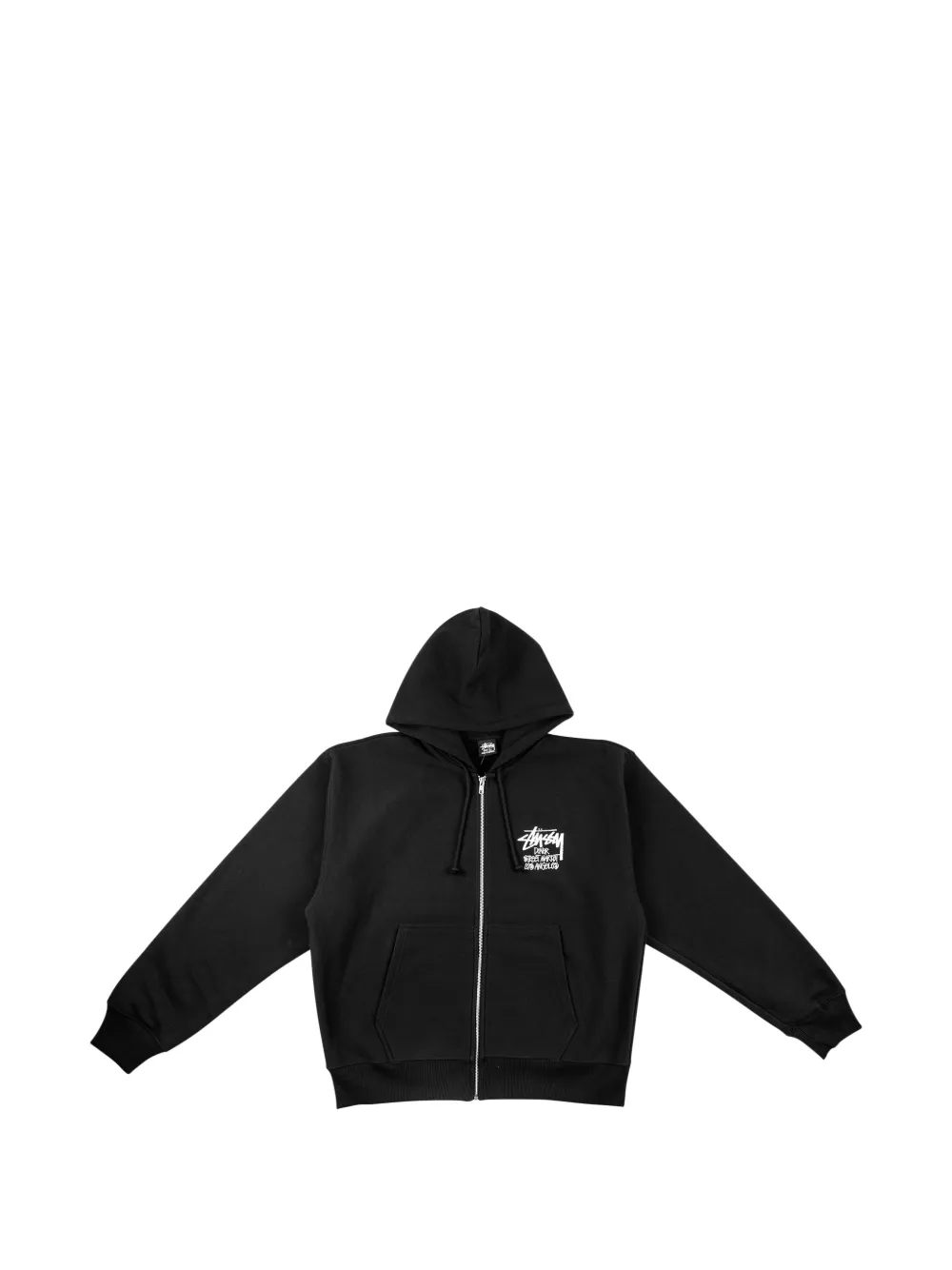 Stüssy x Dover Street Market Los Angeles zip-up hoodie - Nero