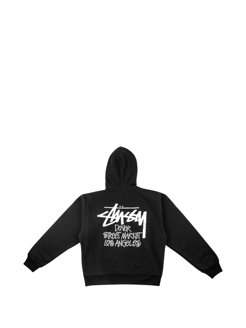 Stüssy x Dover Street Market Los Angeles zip-up hoodie Zwart