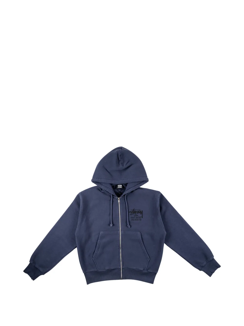 Stüssy x Dover Street Market logo-print hoodie Blauw