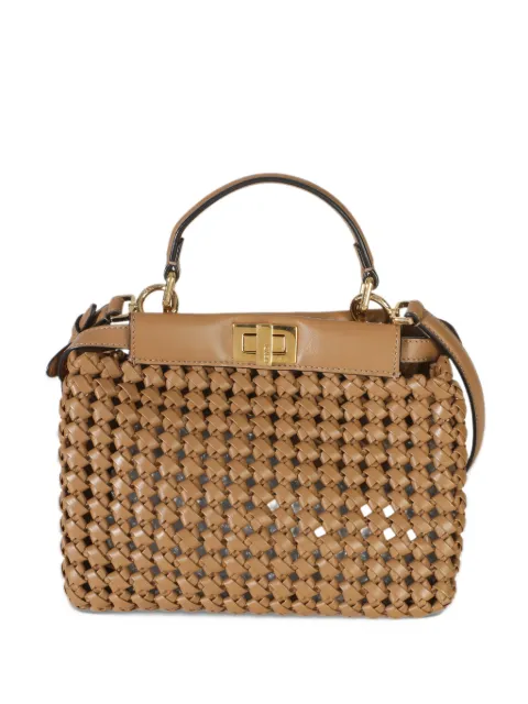 Fendi Pre-Owned bolsa de hombro Peekaboo entretejida