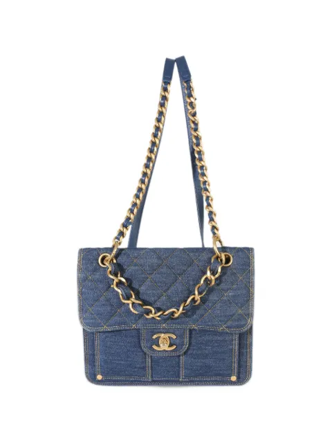 CHANEL Pre-Owned 2021-2025 quilted denim backpack