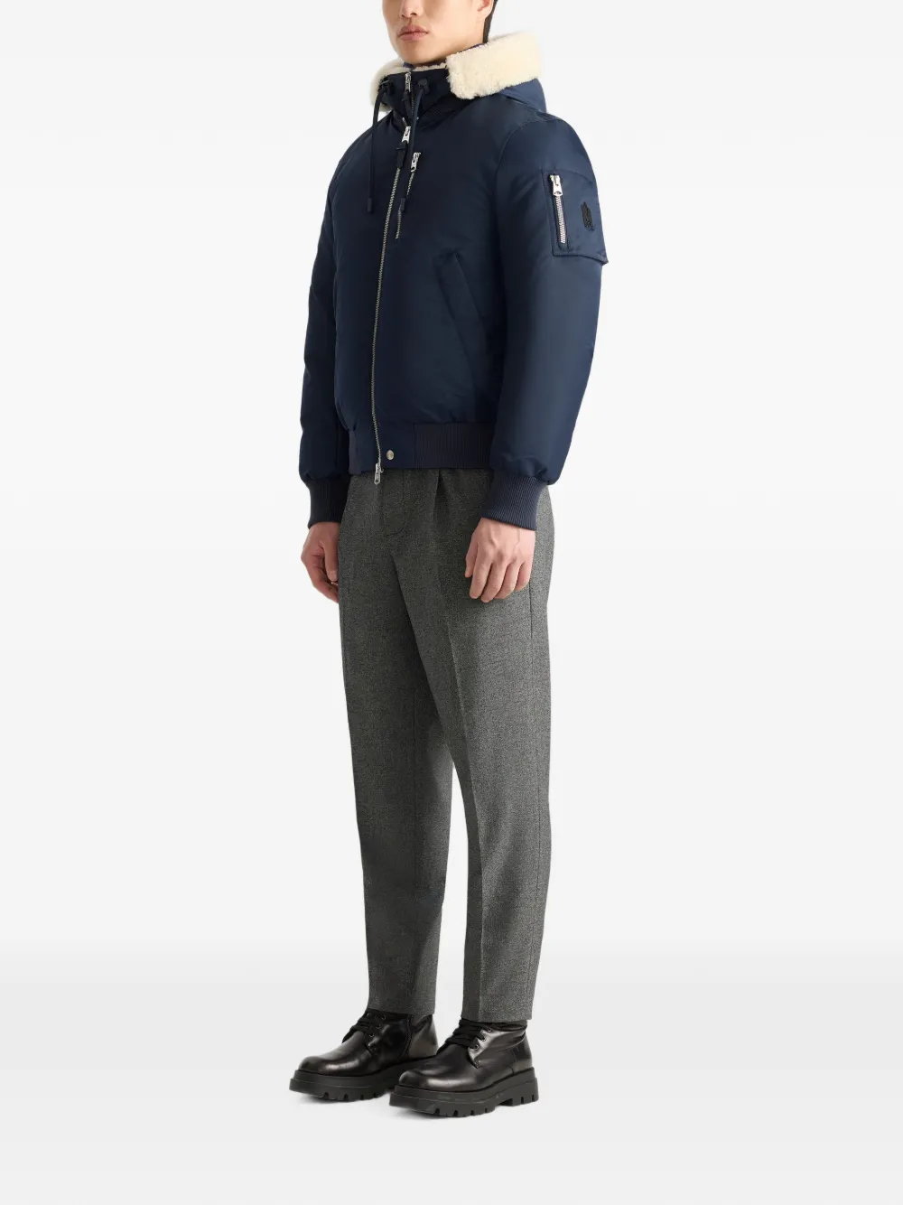 Mackage August-Z jack met lammy afwerking Blauw