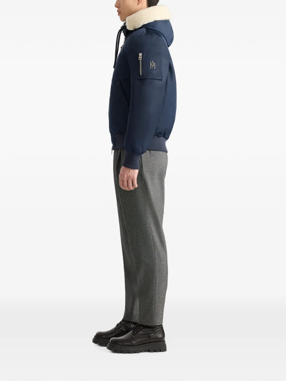 Mackage August-Z jack met lammy afwerking Blauw