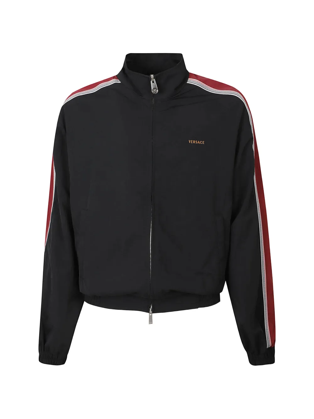 Versace embroidered-logo nylon blouson - Nero