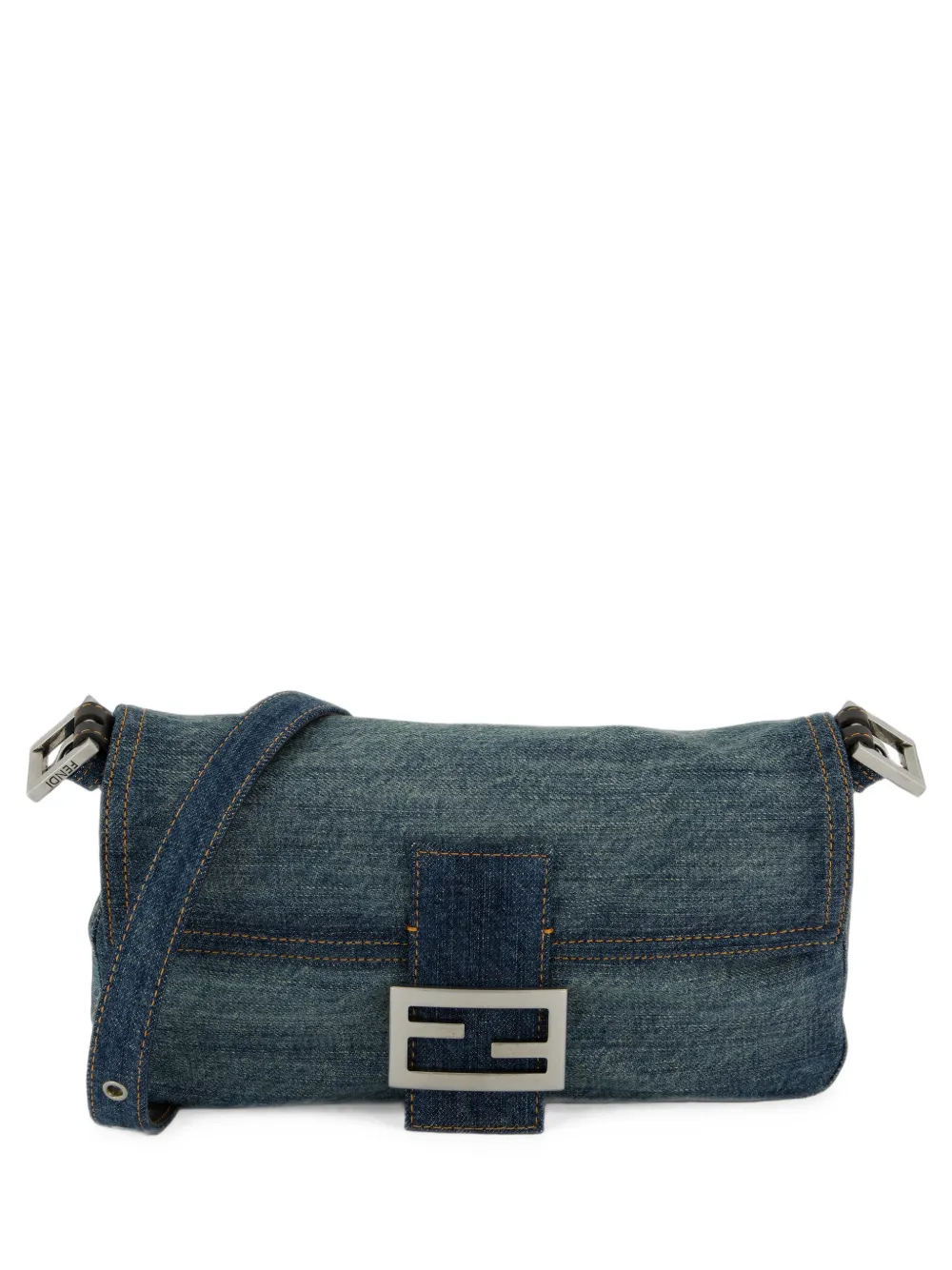 FENDI Baguette 26424 denim shoulder bag