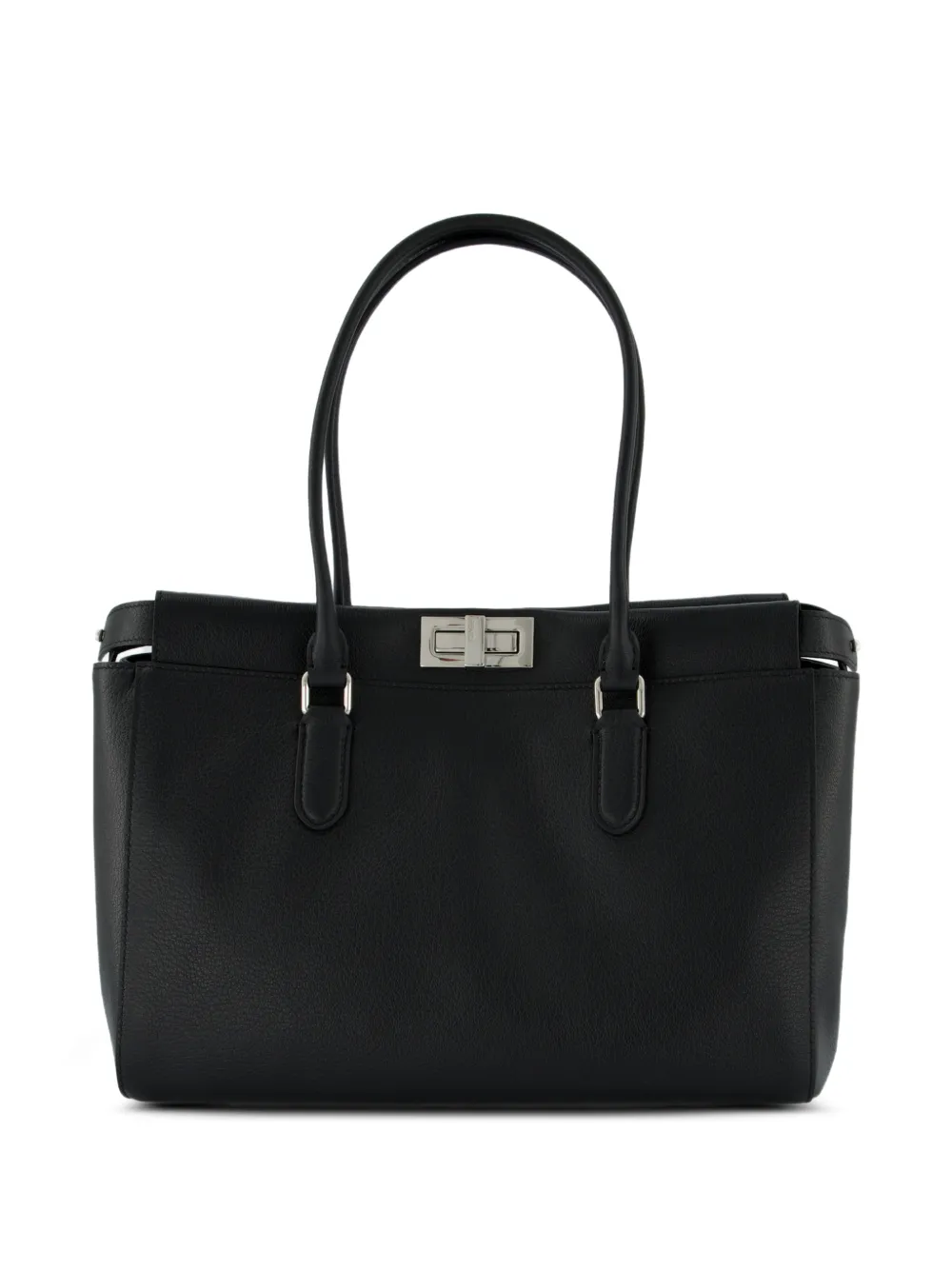 FENDI small Peekaboo leather shoulder bag - Nero