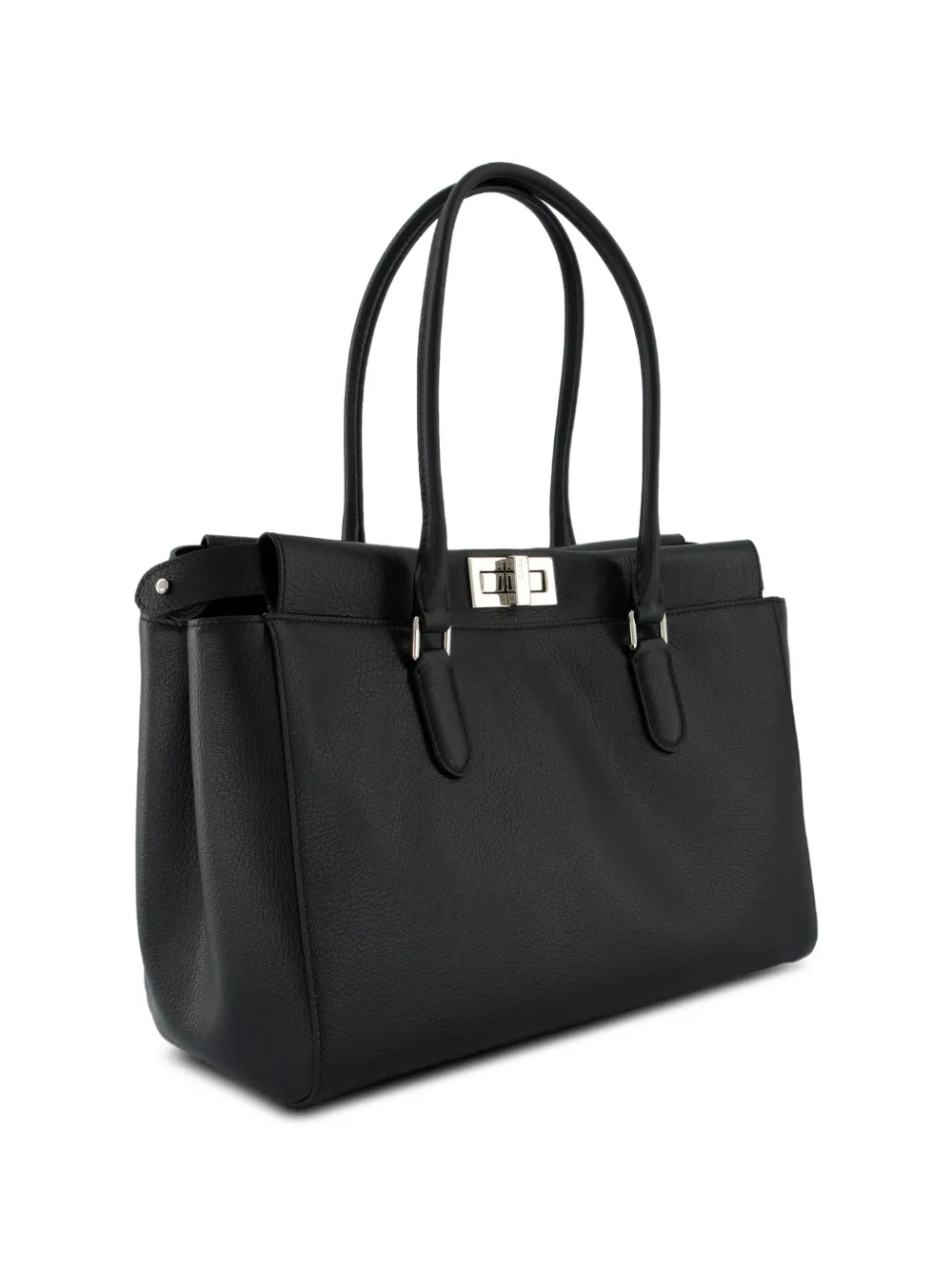 FENDI small Peekaboo leather shoulder bag Zwart