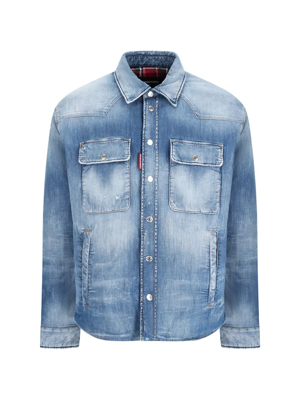 DSQUARED2 Medium Perfecto puffy overshirt - Bleu DSQUARED2 Medium Perfecto puffy overshirt - Bleu