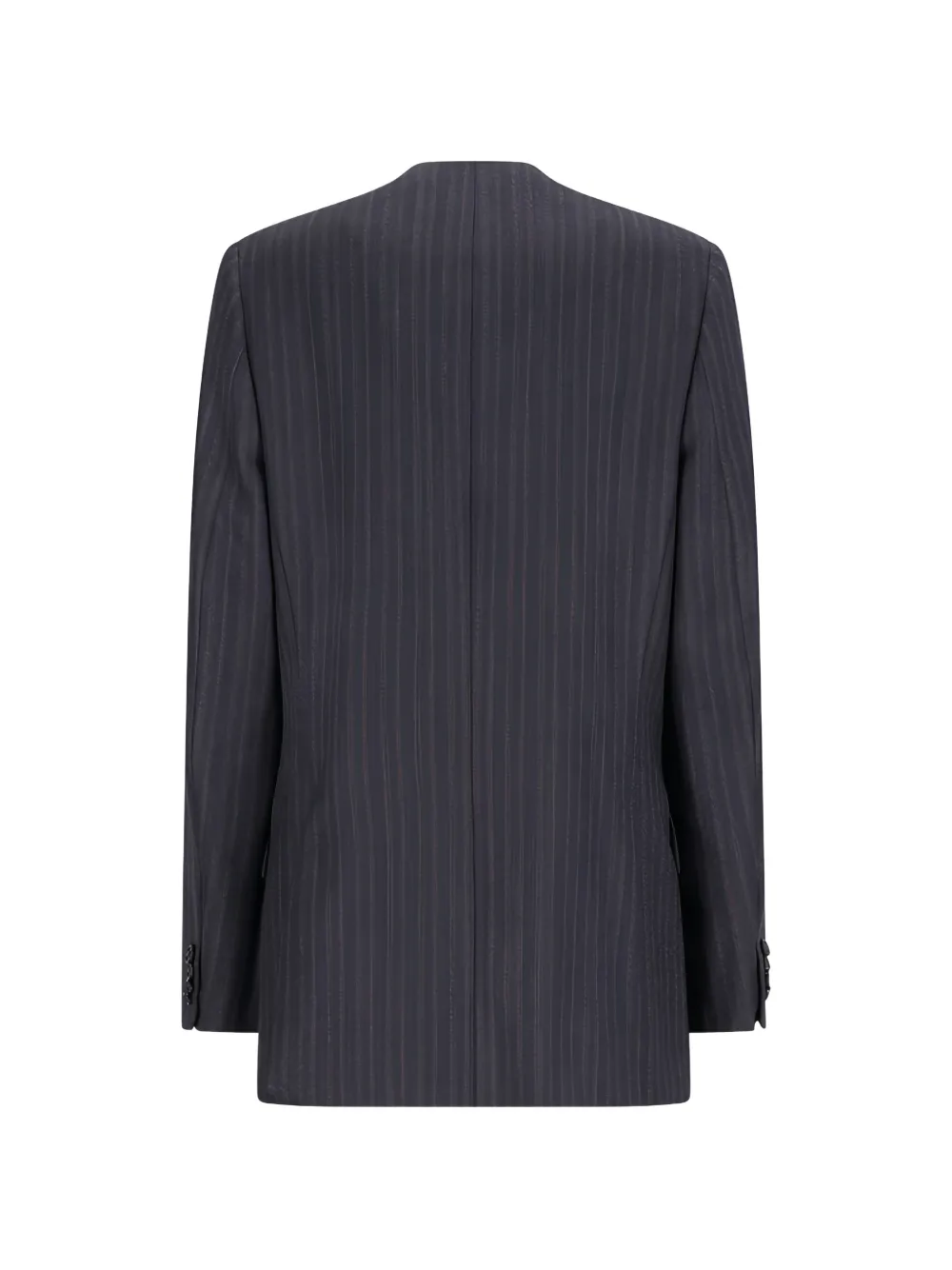 Jil Sander Kraagloos jack met krijtstreep Blauw