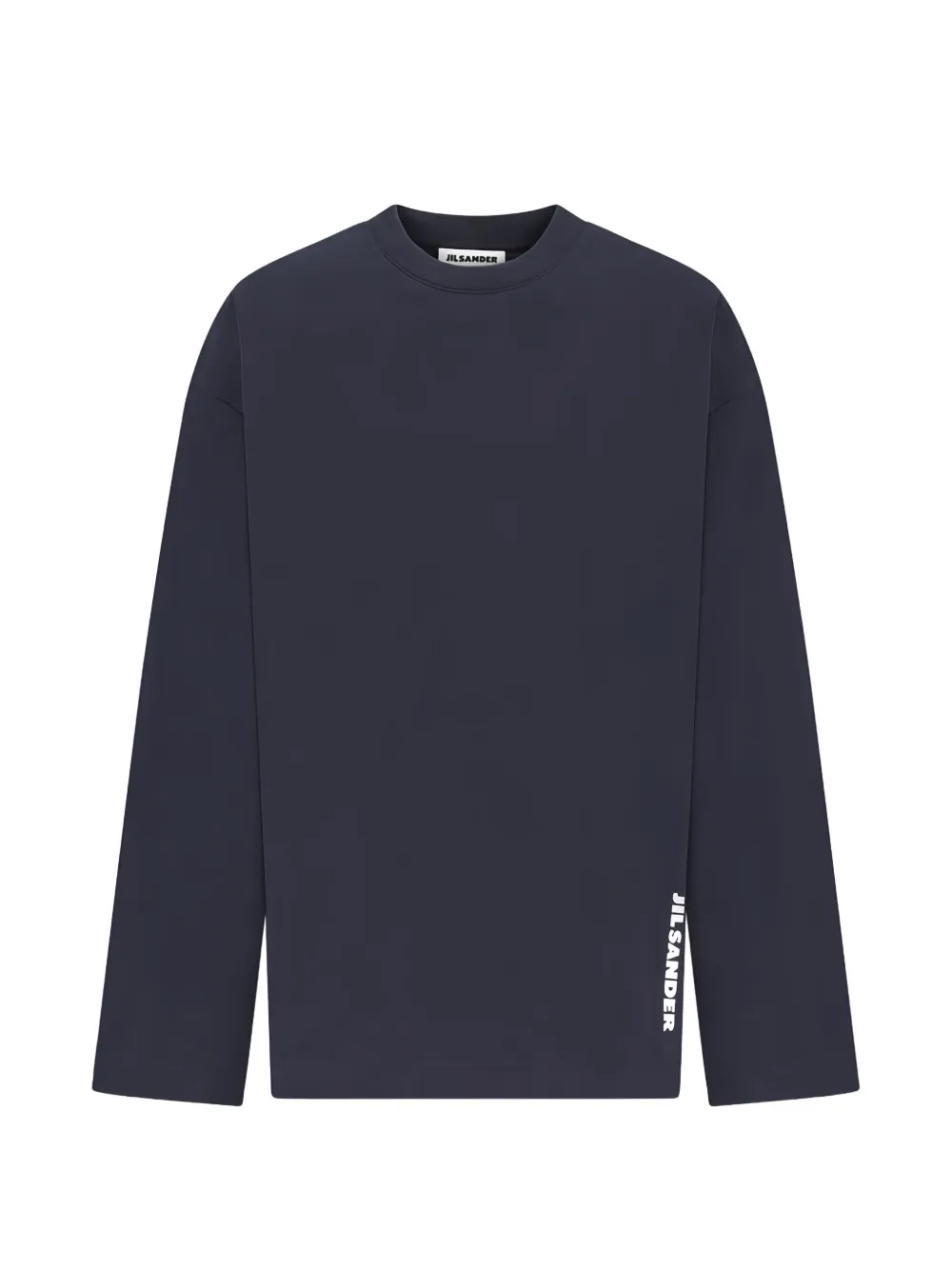 Jil Sander logo-print long-sleeved T-shirt - Blu