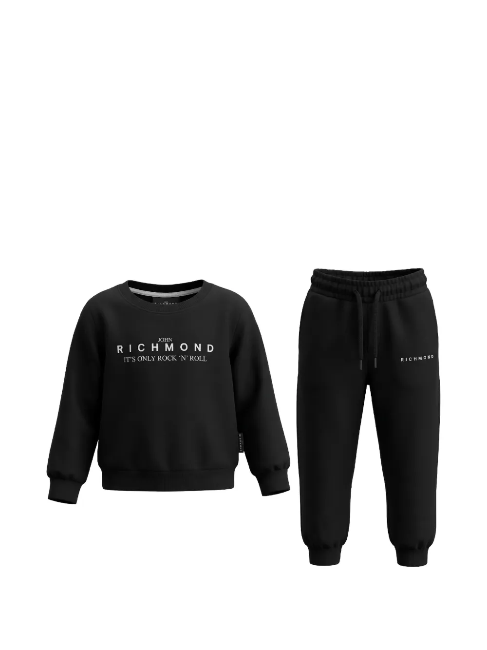 John Richmond Junior logo-print cotton tracksuit - Nero