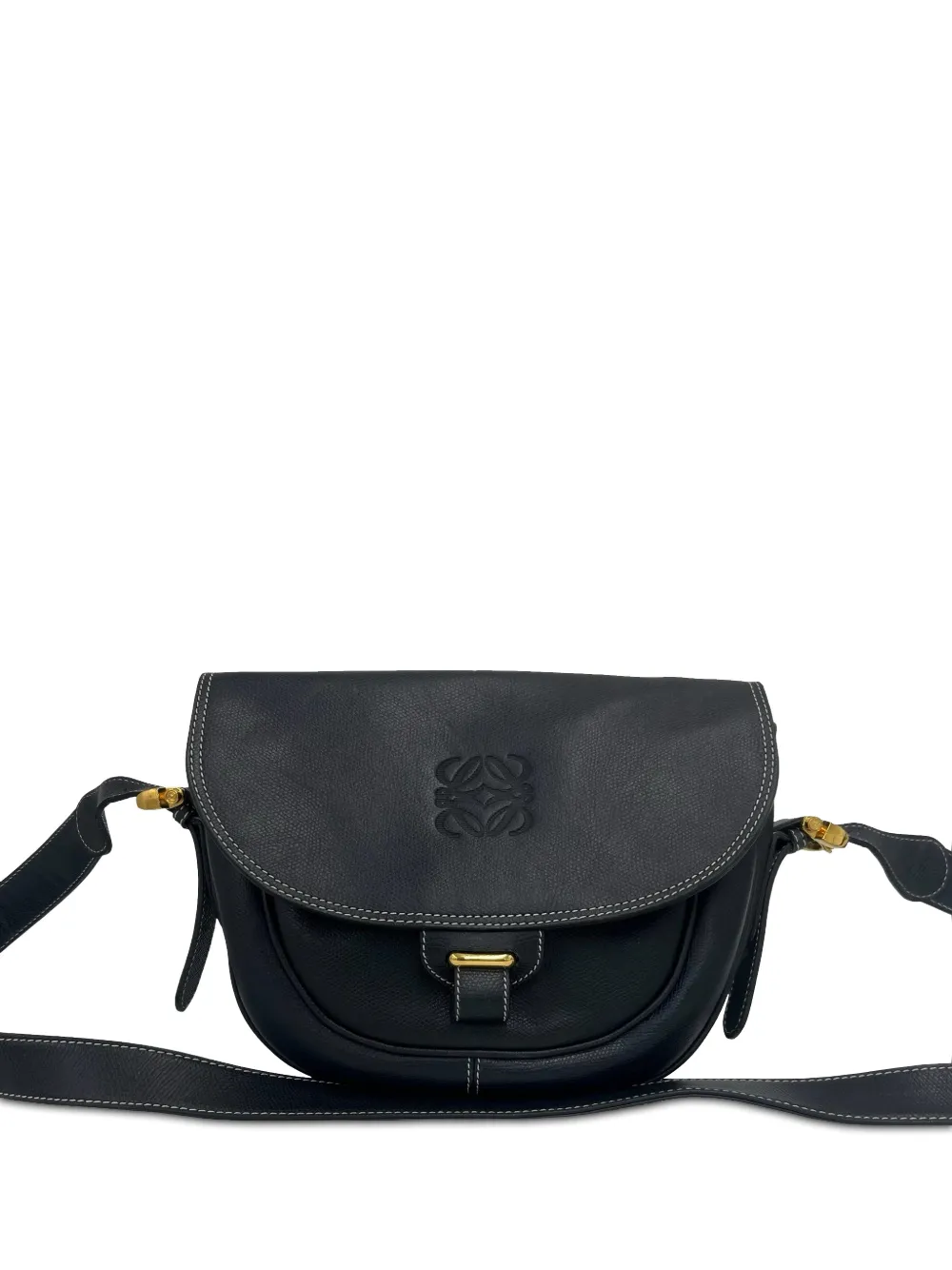 Loewe Pre-Owned 20th Century Leather Anagram crossbody bag - Schwarz