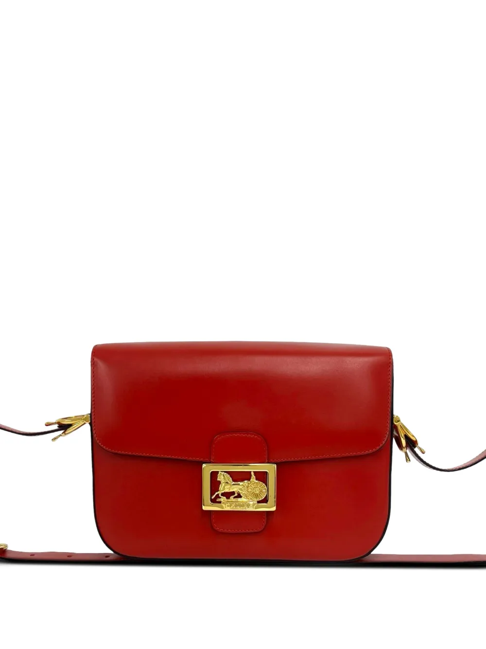 Celine Pre-Owned 1996 Calfskin Horse Carriage crossbody bag - Rot