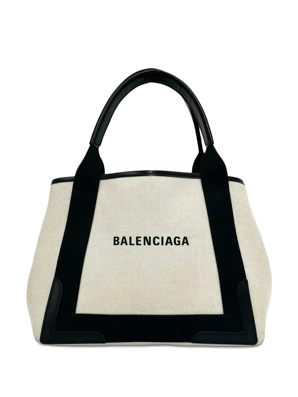 Balenciaga Pre-Owned 2000-2026 Canvas Navy Cabas XS satchel - Braun