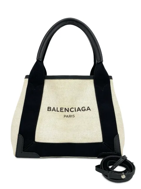 Balenciaga Pre-Owned 2000-2026 Canvas Navy Cabas XS satchel