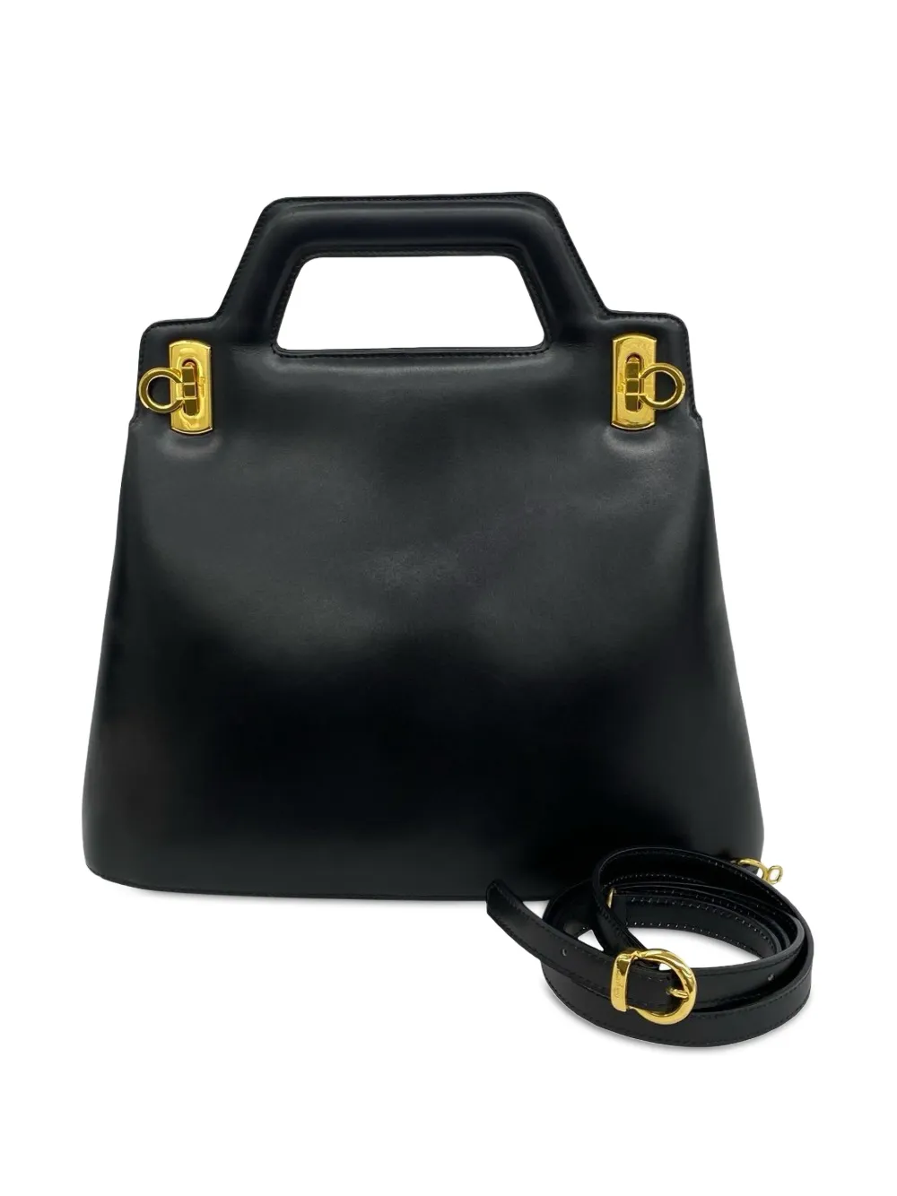 Ferragamo Pre-Owned sac à bandoulière Gancini (1970-2000) - Noir Ferragamo Pre-Owned sac à bandoulière Gancini (1970-2000) - Noir