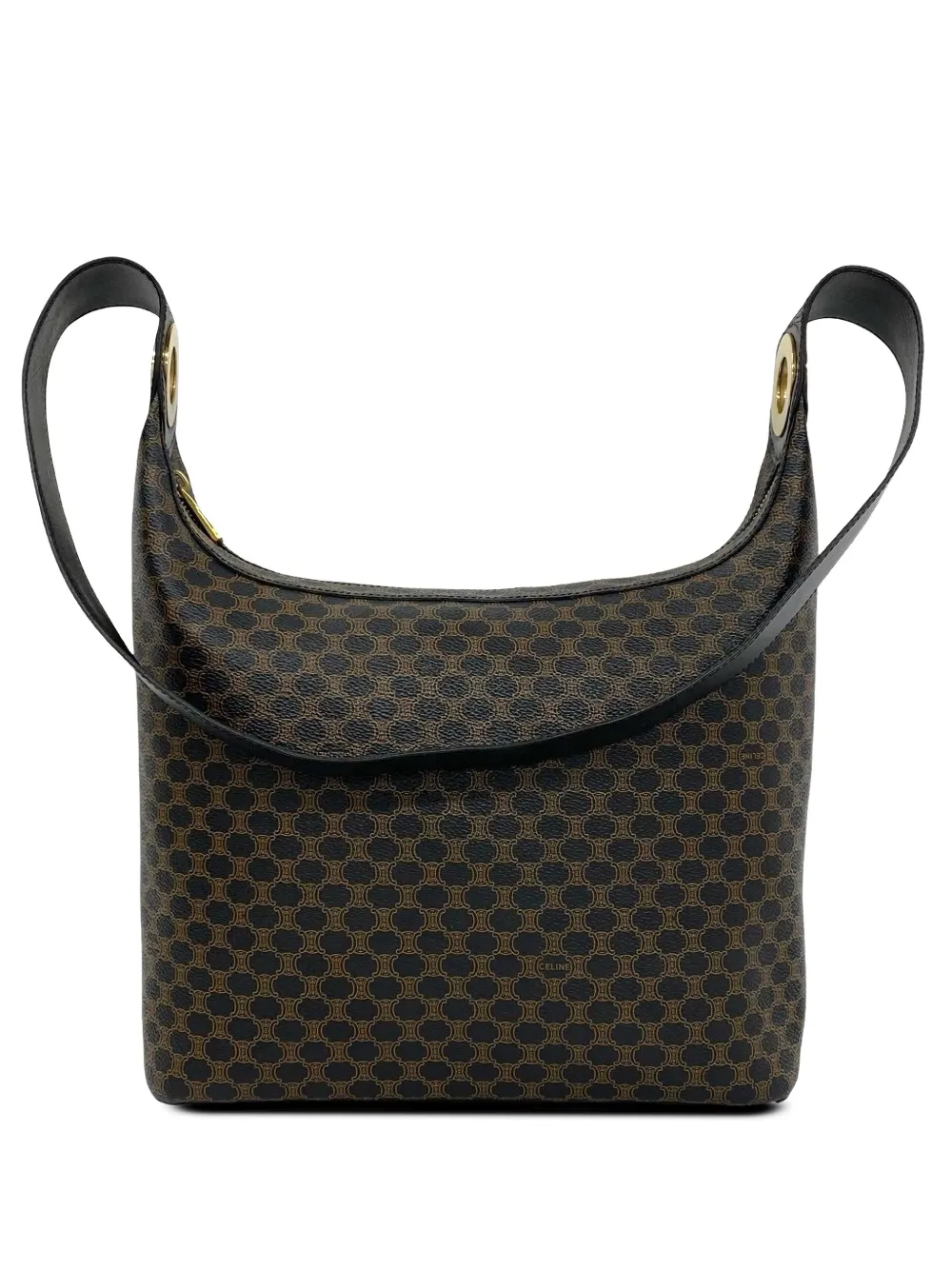 Celine Pre-Owned 1990-2000 Macadam Coated Canvas crossbody bag - Braun