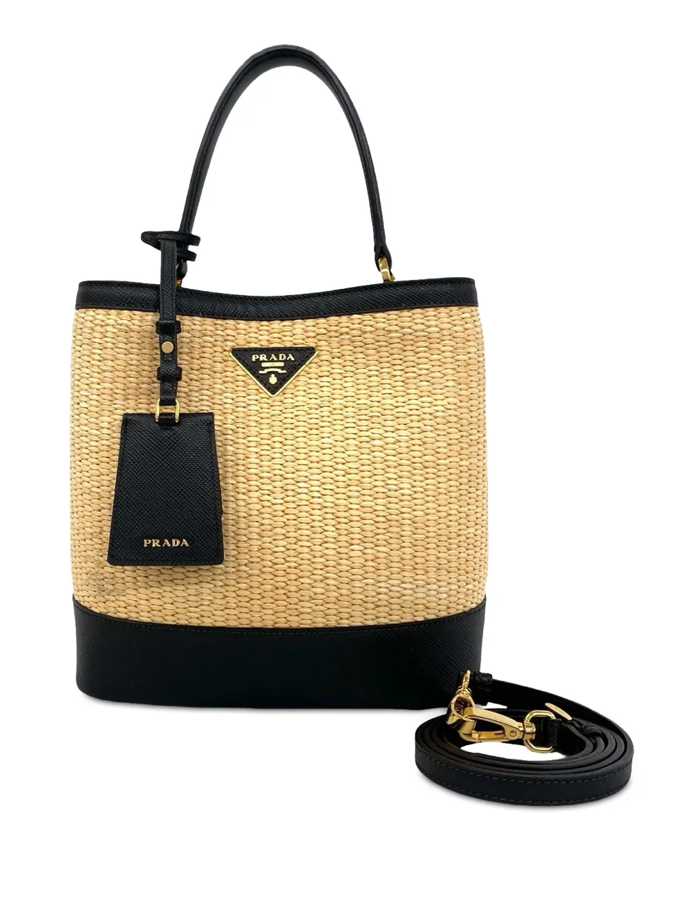 Prada Pre-Owned 2010-2026 Panier bucket bag - Neutrals