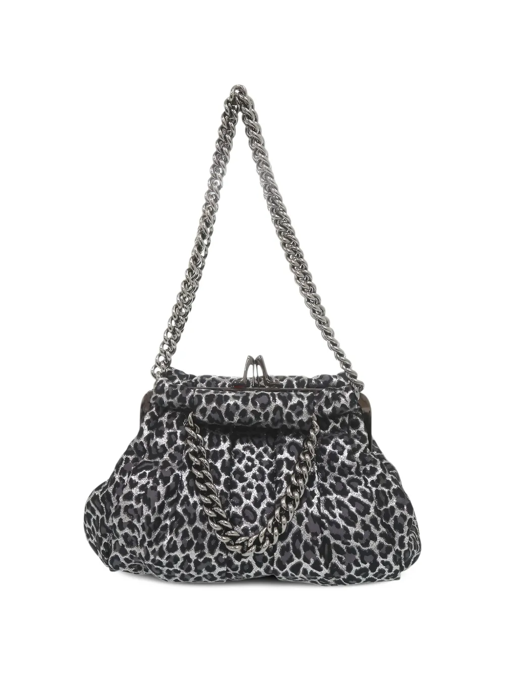 Christian Louboutin Pre-Owned 2010-2026 Canvas Leopard Print High Heels shoulder bag - Grau