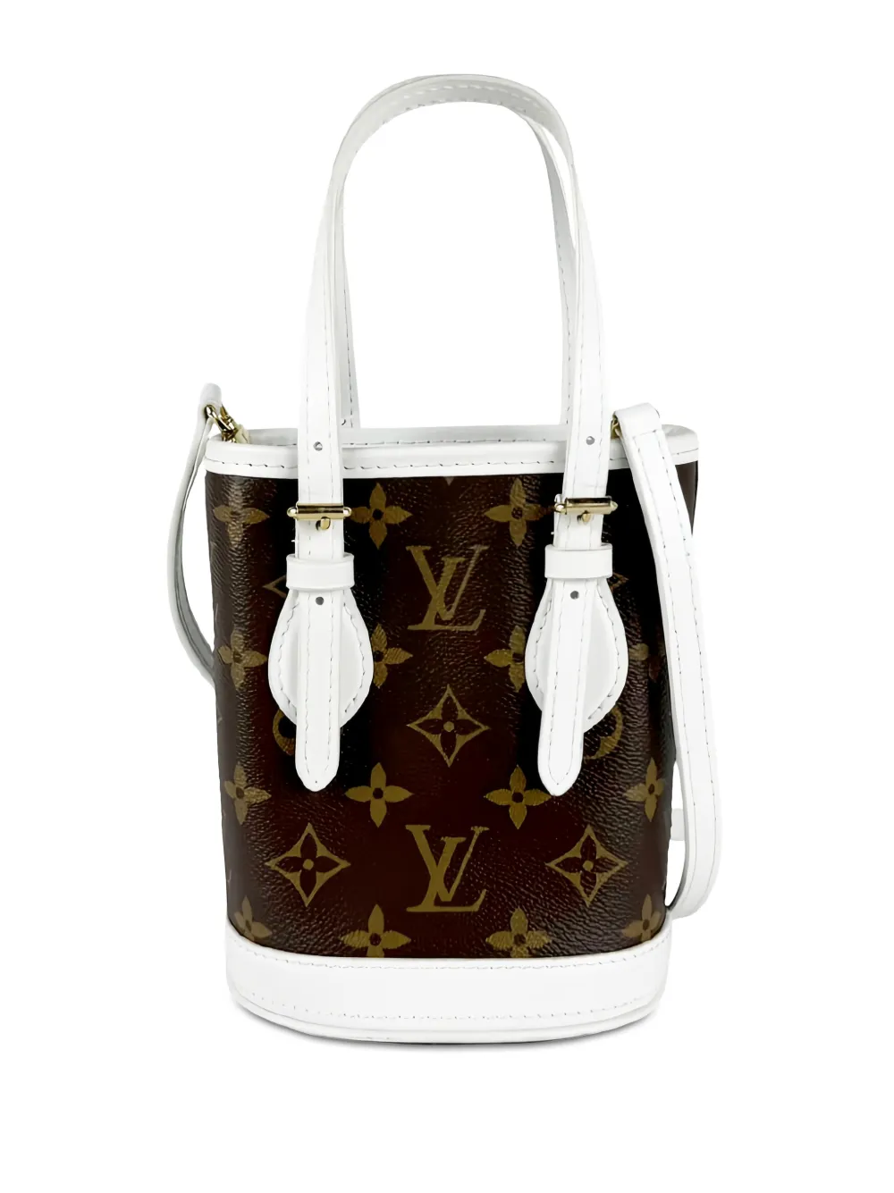 Louis Vuitton Pre-Owned 2021-2026 LV Match Monogram Nano Bucket satchel - Marrone