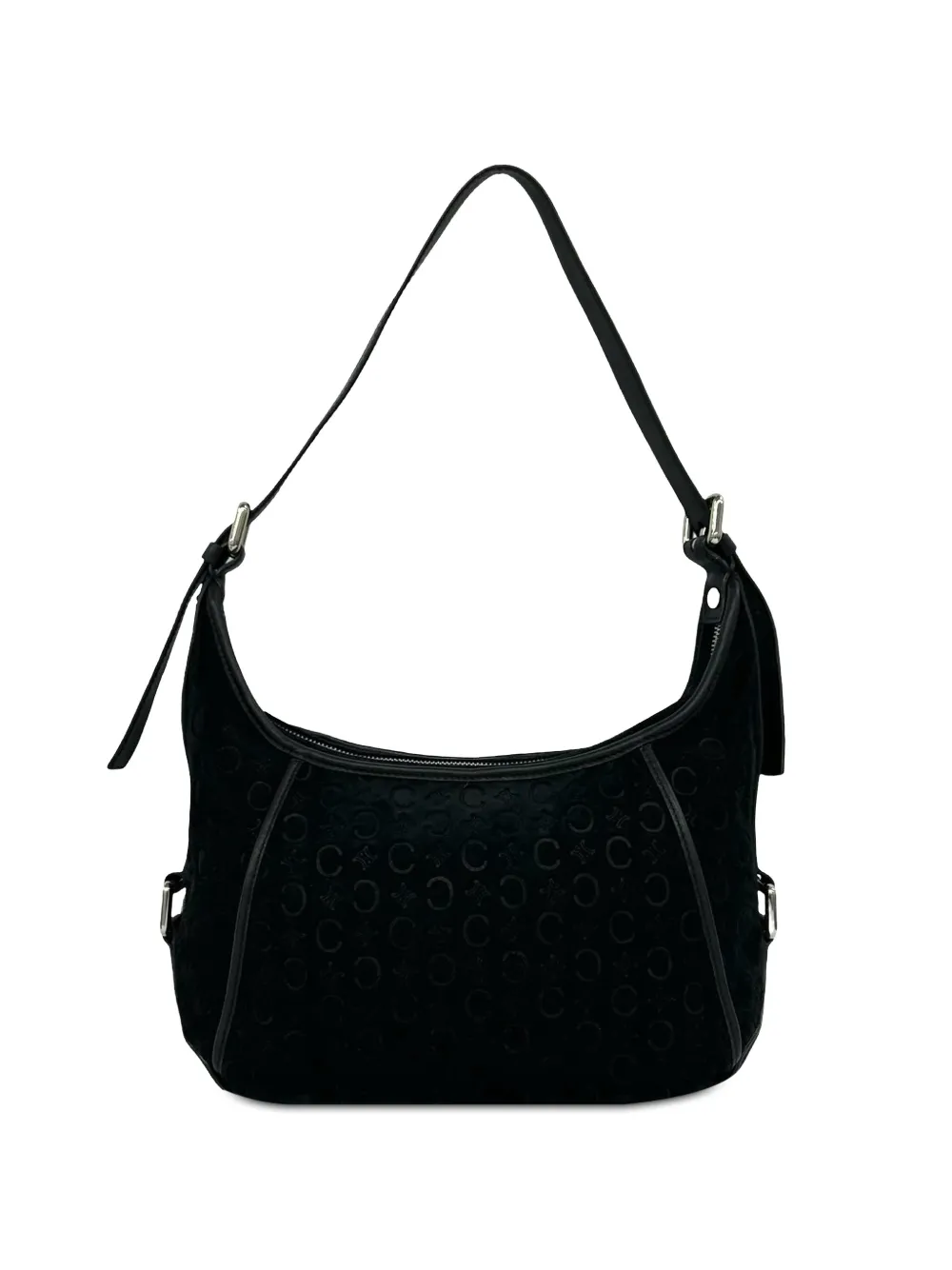 Celine Pre-Owned 2000-2016 C Macadam Suede shoulder bag - Black