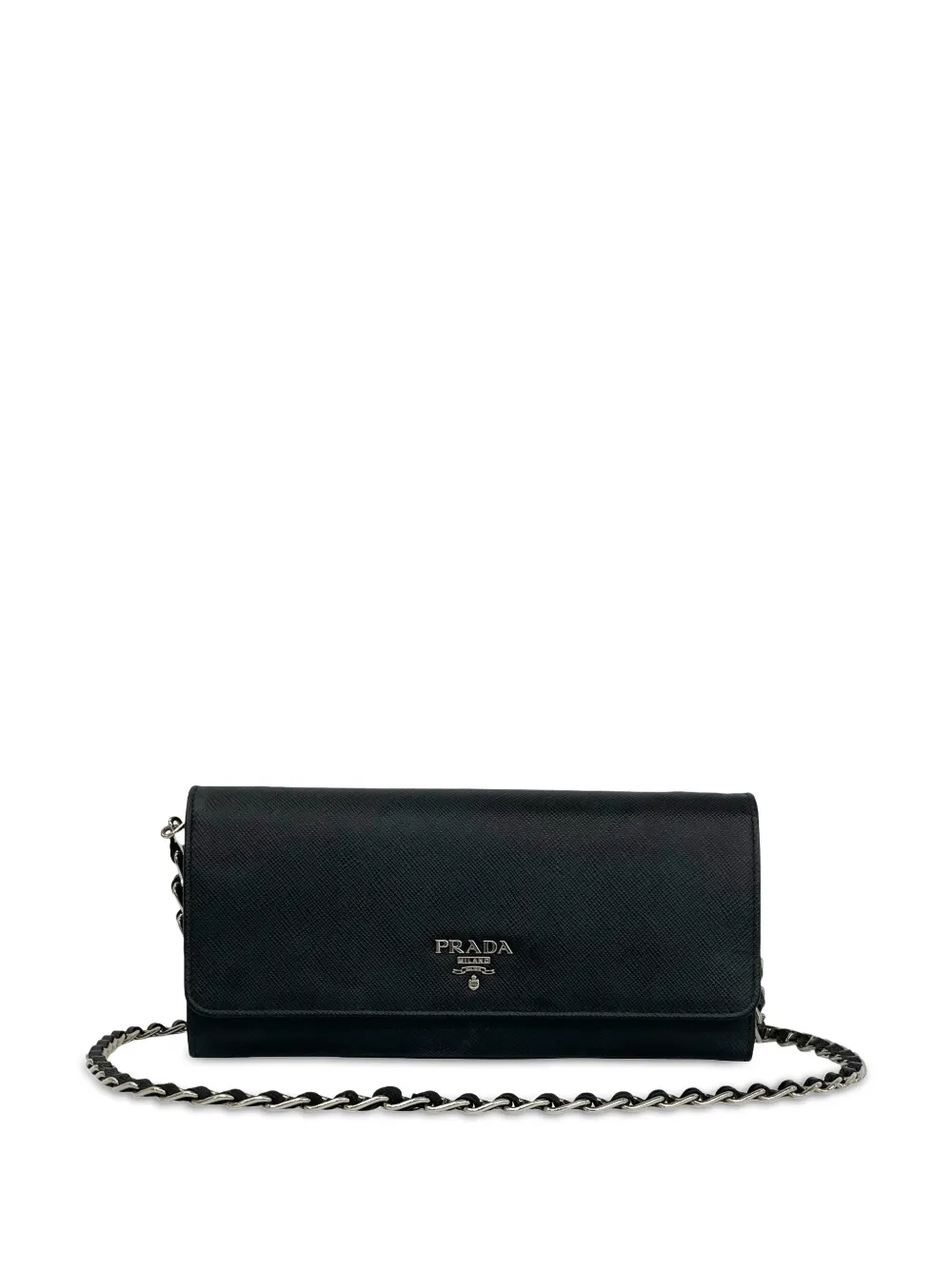 Prada Pre-Owned 2010-2026 Saffiano Wallet On Chain crossbody bag - Schwarz