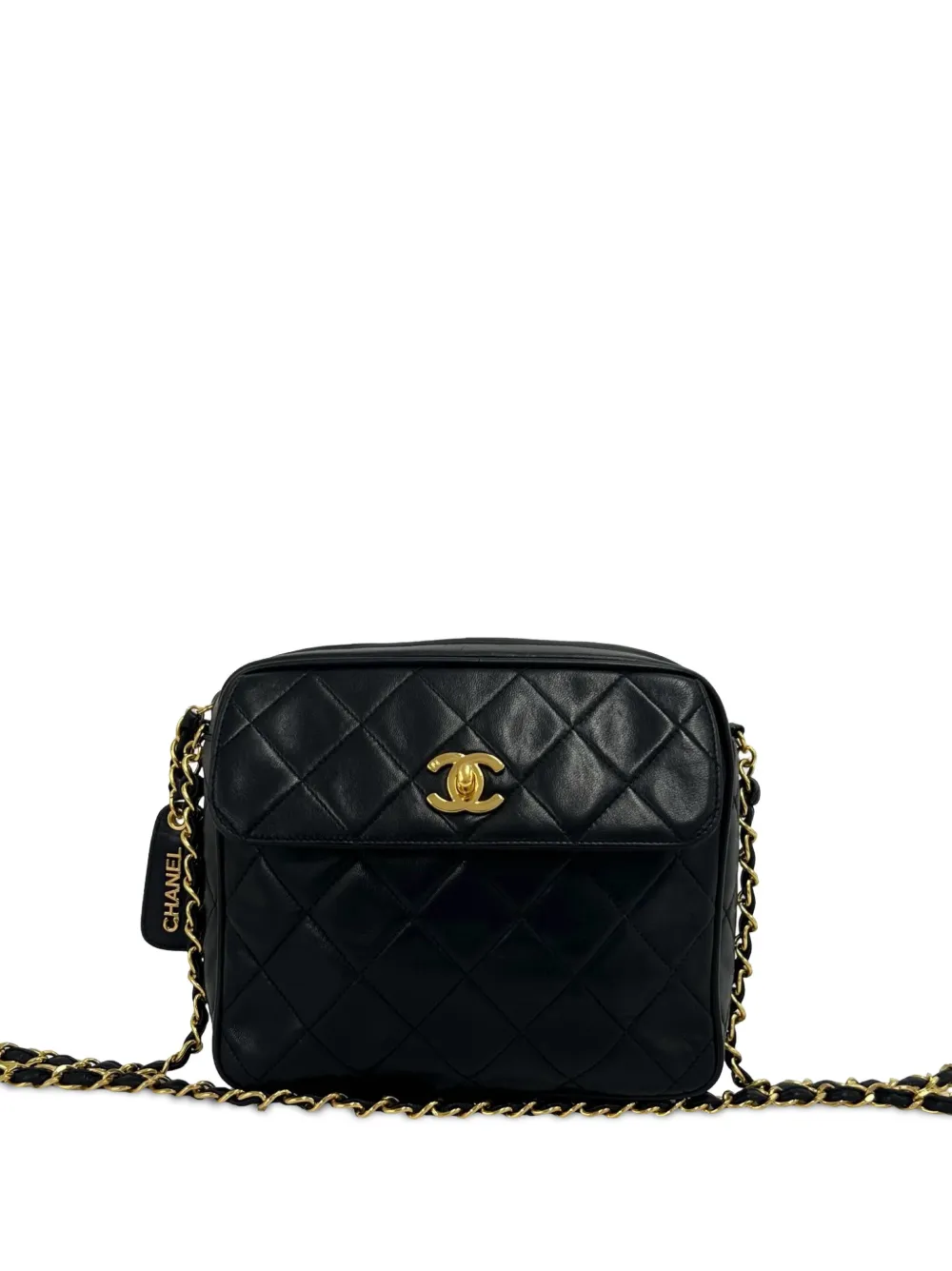 CHANEL Pre-Owned 1994-1996 CC Quilted Lambskin Camera Bag crossbody bag - Nero