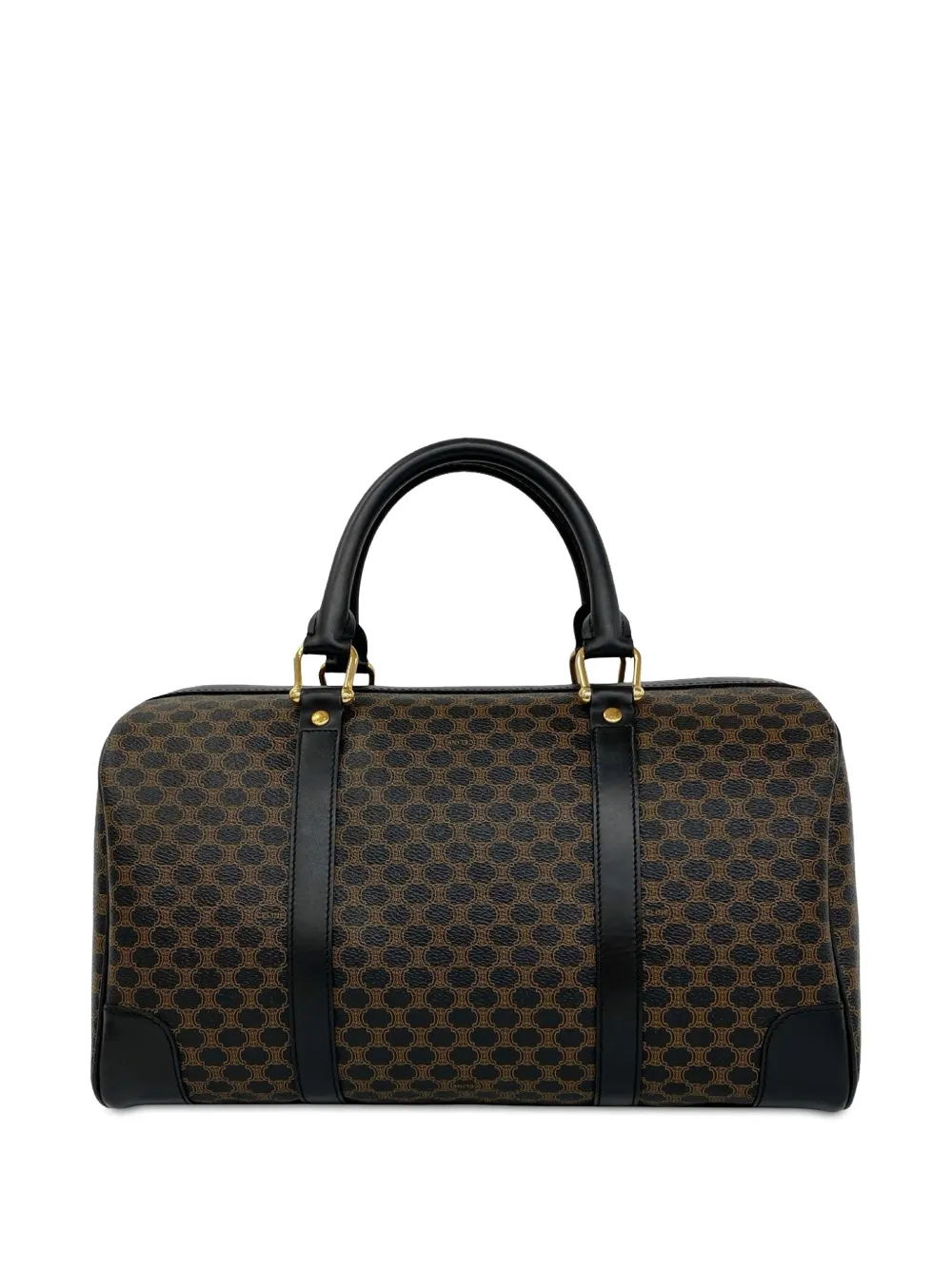 Celine Pre-Owned 1999 Macadam Coated Canvas boston bag - Braun