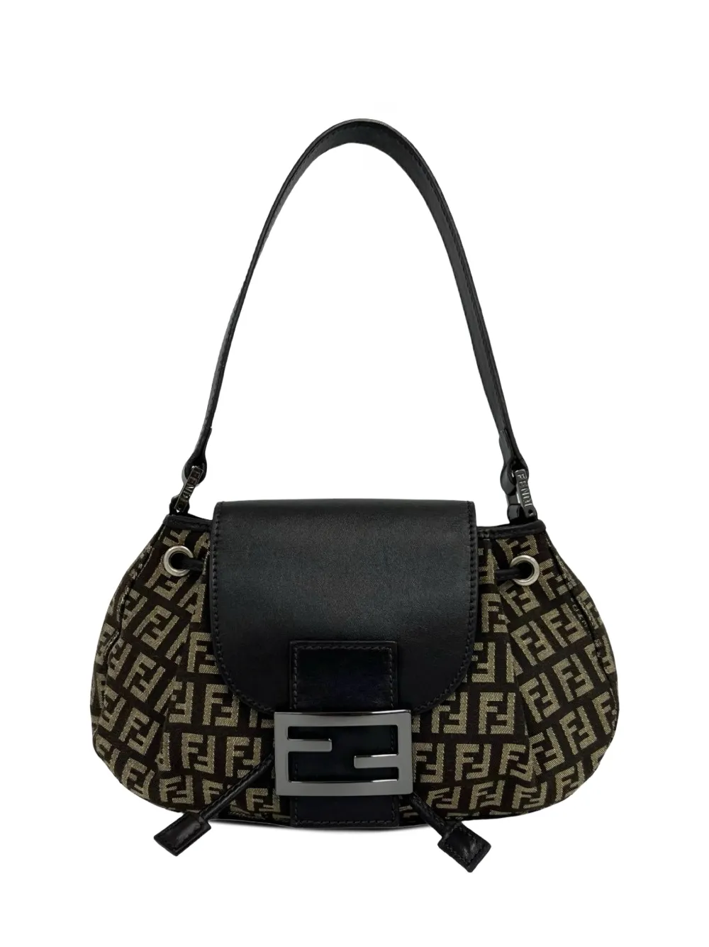 Fendi Pre-Owned 2010-2026 Zucchino Canvas Drawstring shoulder bag - Braun