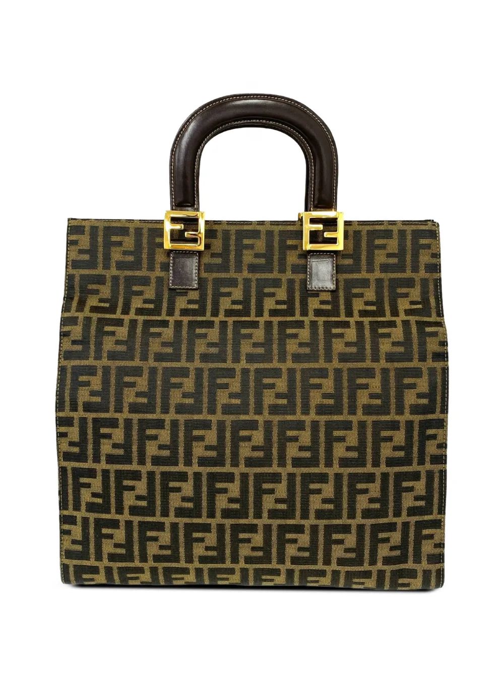 Fendi Pre-Owned 2000-2010 Zucca Canvas Twins tote bag - Braun