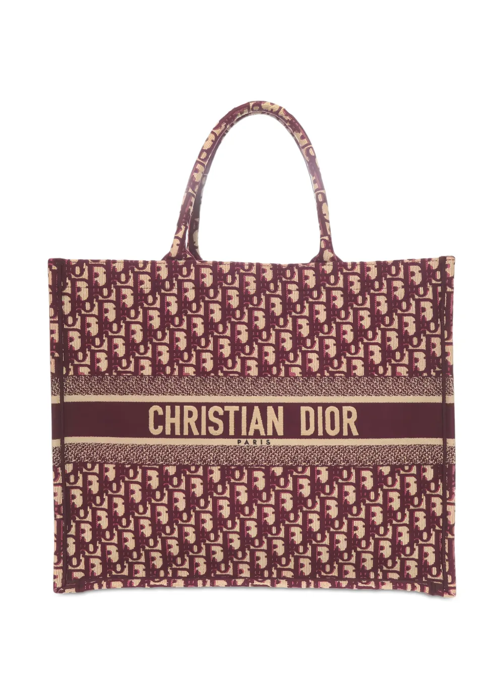 Christian Dior Pre-Owned 2019 Large Oblique Canvas Book tote bag - Rouge Christian Dior Pre-Owned 2019 Large Oblique Canvas Book tote bag - Rouge