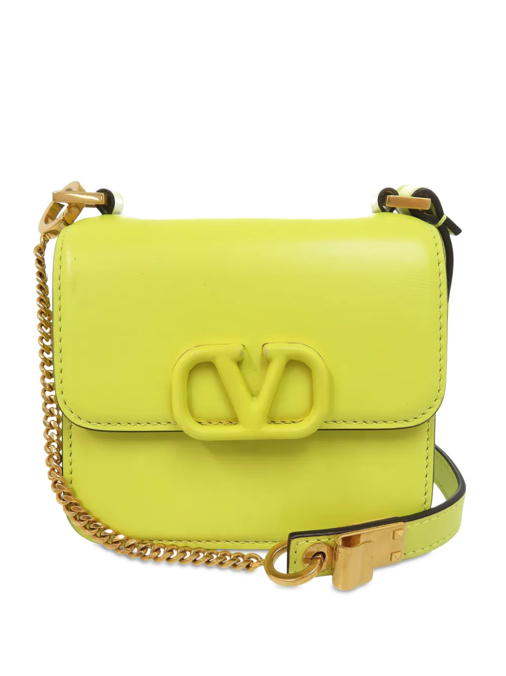 Valentino Garavani Pre-Owned 2018-2026 Micro Smooth Calfskin VSling crossbody bag - Gelb