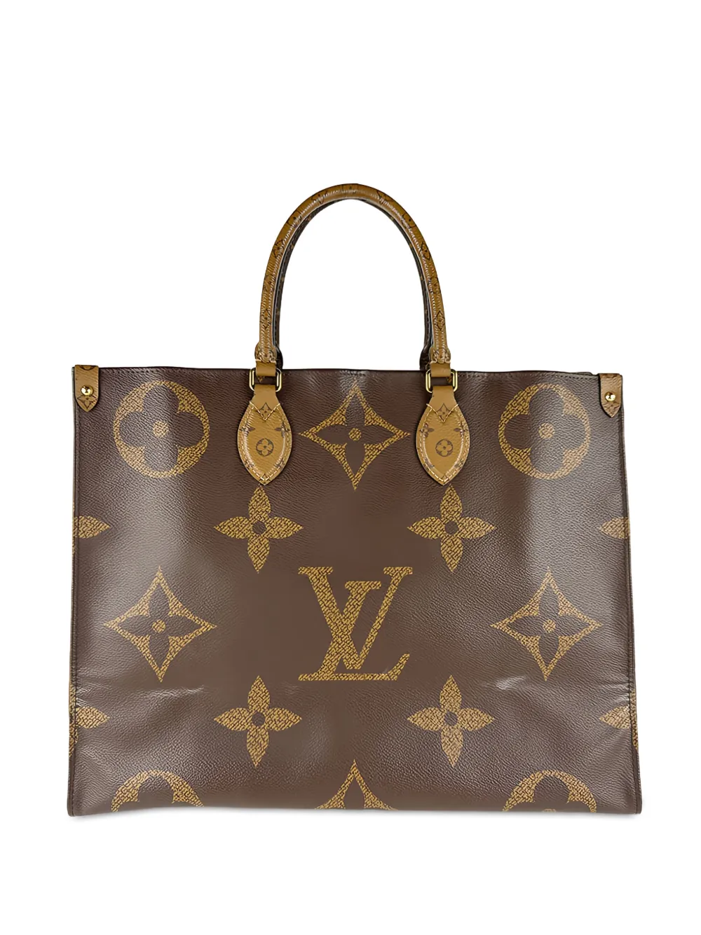 Louis Vuitton Pre-Owned 2020 Monogram Reverse Giant OnTheGo GM satchel - Brown