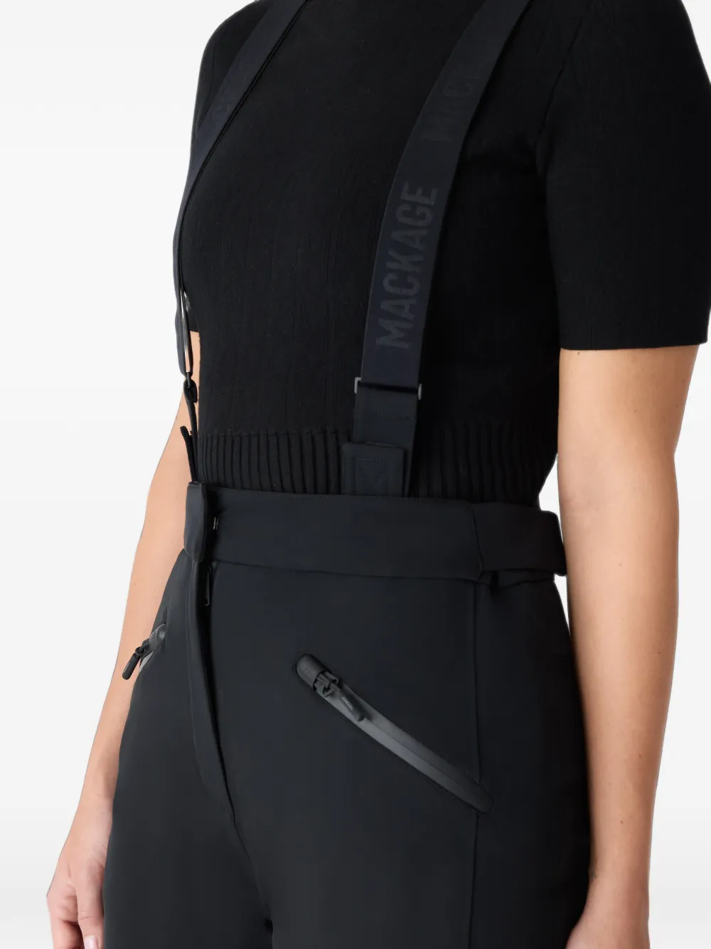 Mackage Nyomi-R skibroek met logoband Zwart