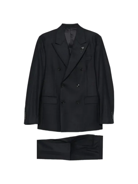 Lardini double-breasted pinstripe suit